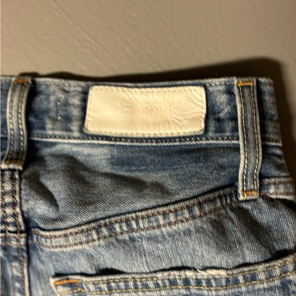 Re/Done Light Blue Distressed Straight Jeans - Picture 11 of 13